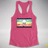 Queer Pride Pirate Flag Racerback Tank - Hot Pink